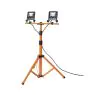 Ledvance LED Breedstraler Bouwlamp Driepoot Donker Grijs 2X20W 3400lm 120D - 840 Koel Wit | IP65 - Symmetrisch