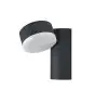 Ledvance LED Wandlamp Endura Stijl Spot Rond Donker Grijs 8W 440lm - 830 Warm Wit 