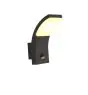 Ansell LED Wandlamp Senza Grafiet 6W 410lm - 830 Warm Wit | IP54 - Bewegings- en lichtsensor