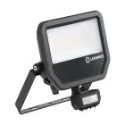 Ledvance LED Breedstraler Aluminium Zwart 41W 5500lm 100D - 830 Warm Wit | IP65 - Bewegings- En Lichtsensor - Symmetrisch