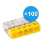 Lot 100x Wago 2273-205 Bornes de raccordement à levier Compact | 5 Câble connexion - 