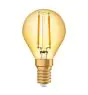 Osram Vintage 1906 LED E14 Kogel Filament Goud 2.5W 220lm - 824 Zeer Warm Wit | Vervangt 25W